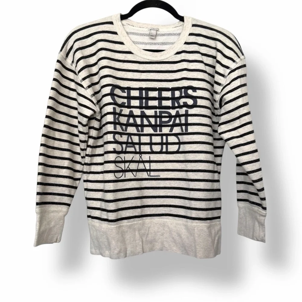 J. Crew Cheers Striped Pullover Sweater